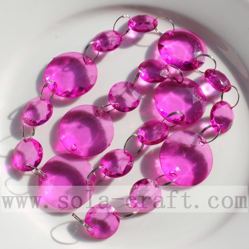 Clear Faceted Round Beaded Curtain Strings Mix Color