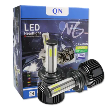 60W 360° LED Headlights H7 LED Bulb 6 Sides 12V High/Low Beam Car Light Accessory N6
