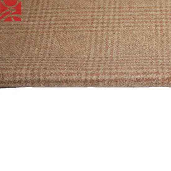 GRS wool check tweed plaid fabric for overcoat