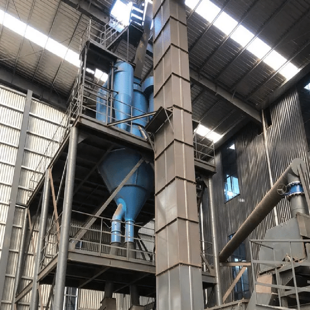 Application of multifaceted fly ash wind separation system steel plate silo