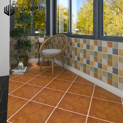 American Vintage Exquisite Elegant 400x400mm Anti-Slip Ceramic Tiles for Garden, Courtyard, and Kitchen