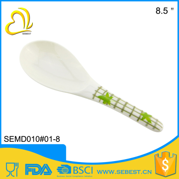 Food safely cheap melamine plastic 8 inch small plastic spoon