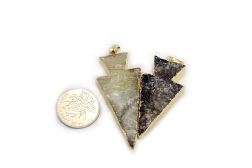 Pendant, PTP-A131 Fashion Jewelry Natural Sharp Gem Stone Precious Stones Butterfly Gold Pendant