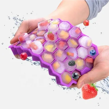 37 Grid Honeycomb Silicone Ice Cube Mold - Reusable Food Grade Ice Tray