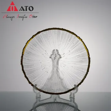 ATO Glass Storage Holder Round Fruit Bowl Stand