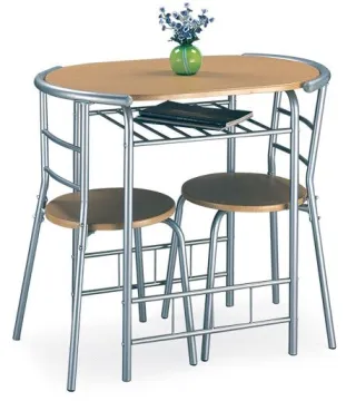 3-Piece Dining Set: Table and 2 Chairs for Bistro, Pub, Home Kitchen, and Breakfast Furniture