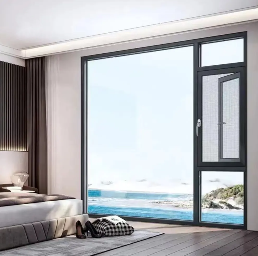 Aluminum casement windows