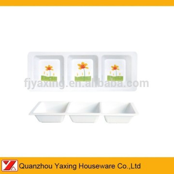 YAIXNG melamine 19.5" 3-sectiont tray