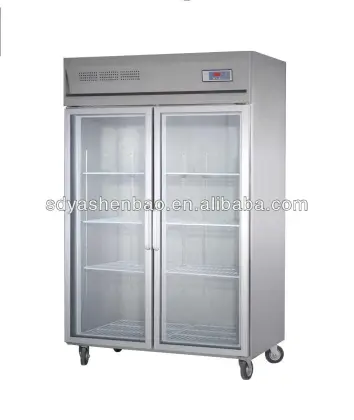 commercial display refrigerator with four glass door