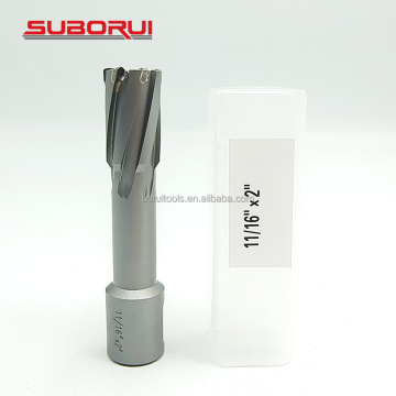 SUBORUI 2inch Weldon Shank TCT Annular Broach Hole Cutter Magnetic Core Drill Bit