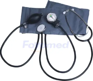 Aneroid Sphygmomanometer with Attached Single Head Stethoscope