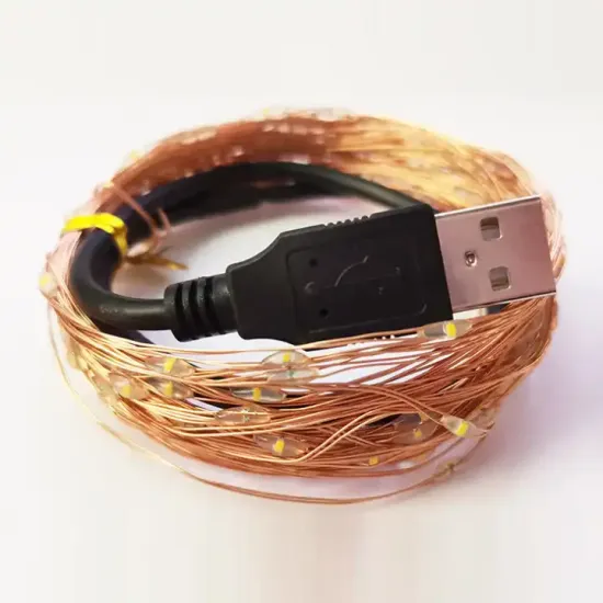 5M 10M USB LED Copper Wire Light String for Wedding and Christmas Decorations