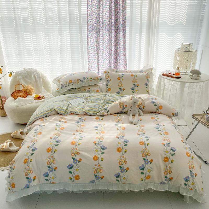 Printing Flowers Chinese Style Bedding Set 10 Jpg