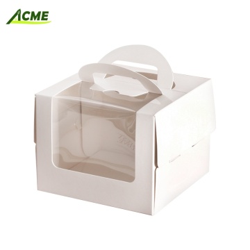 Transparent PET Cardboard Window Box for Cake Packing - Clear Plastic Swiss Roll Container