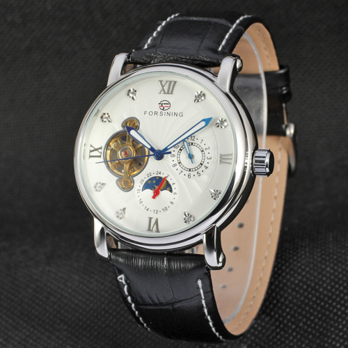 2017 fashion design high quality automatic movement mechanical Wrist men skeleton watch