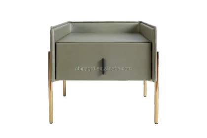 Budget-Friendly Luxury Leather-Look PU PVC Bedside Table