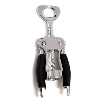 Zinc Alloy Wine Cork Opener With Silicone Handle