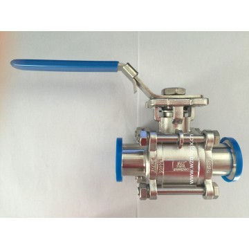 Sanitary High Platform Clamped Three-Way Ball Valve