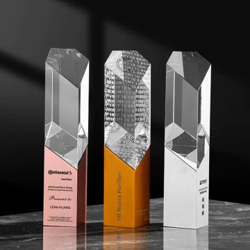 Custom Metal Alloy Trophies with Glass Crystal Accents