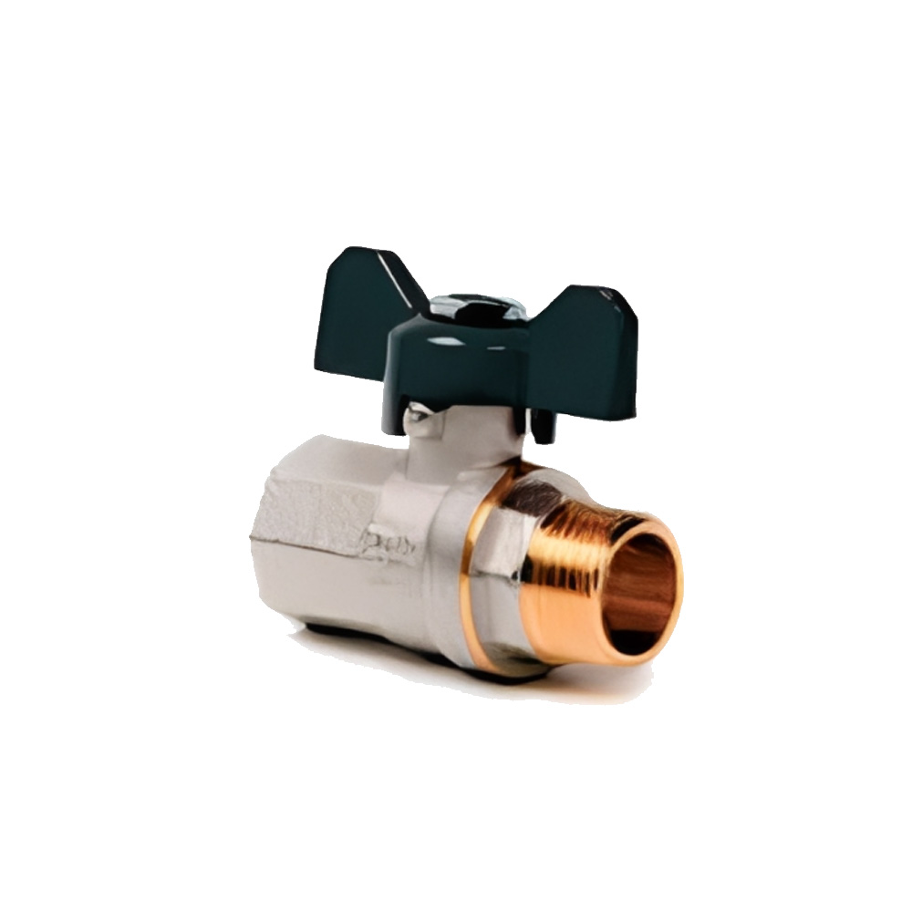 FM Thread Connection Brass Ball Valve With Butterfly Handle2