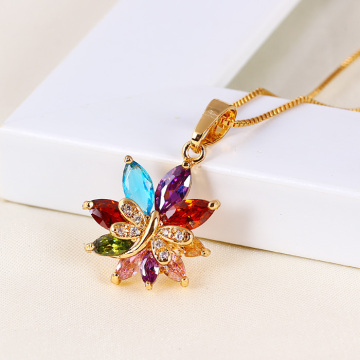 Xuping Fashion Flower Cubic Zirconia Pendant