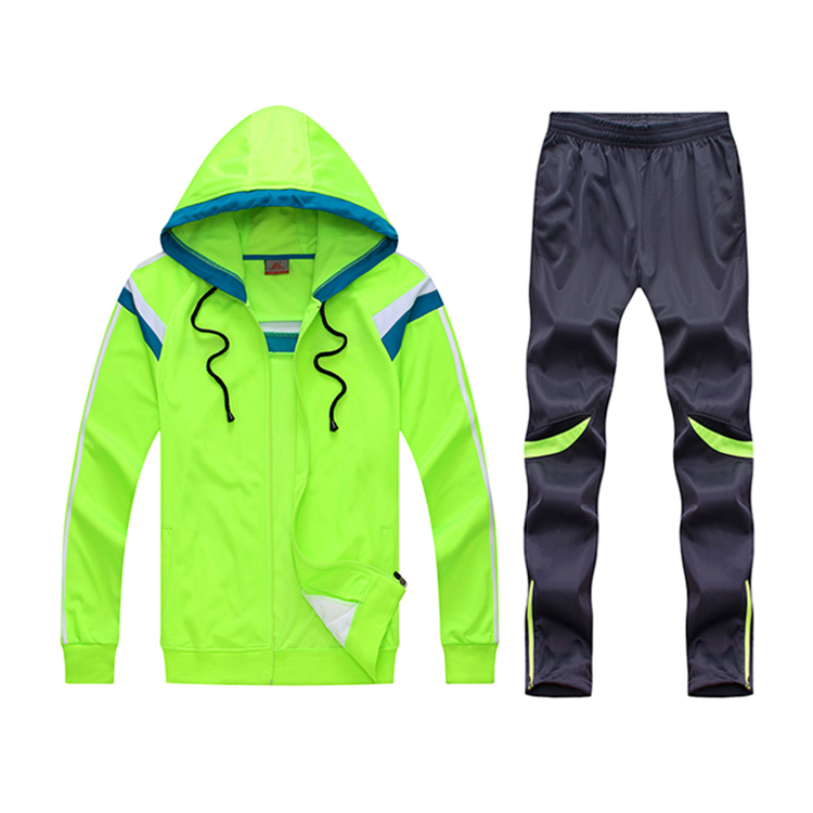 Custom Yellow Unisex Sports Mens Jogging Hoodie Tracksuits