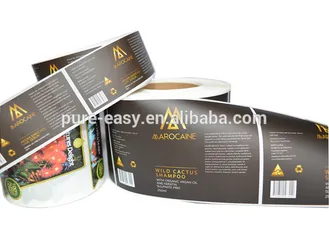 Custom waterproof removable adhesive sticker label