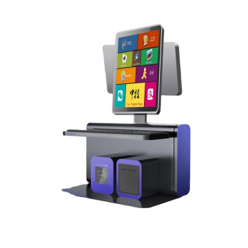 Neues Doppel -Touchs -Screen -Supermarkt -POS -System mit Software -Registrierkasse