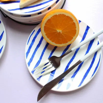 Porcelain Round Fruit Cake Candy Dish