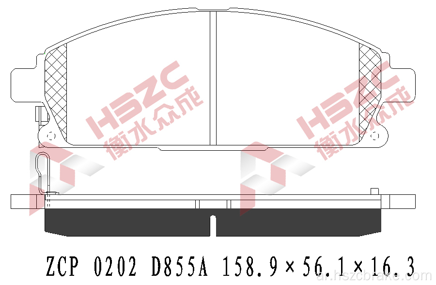 FMSI D855 وسادة الفرامل السيراميك للسيارة لنيسان