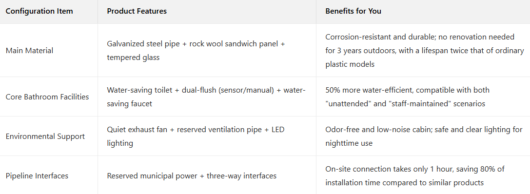 Single-Cabin Mobile Public Toilet