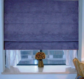 Blue Pleated Roman Windows Shades Blinds Blackout Waterpoof Sunscreen