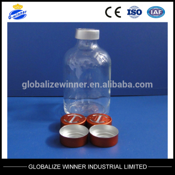 20mm,7ml-100ml glass vial easily-draged aluminum caps