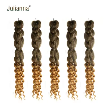 Julianna  Coi Leray Braids With Curls Synthetic Naturally Layered Curly Curled Pre Style Goddess Curl Braiding Hair