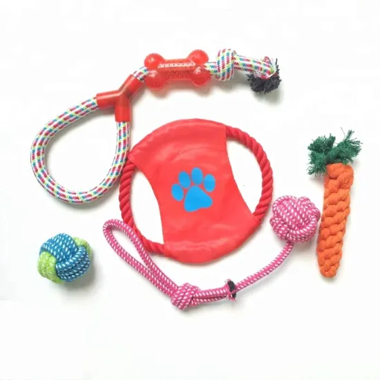 Dog Rope Toys 5 Pack Set Pet Puppy Teething Chew Rope Tug Assotrment for Small Medium Large Dogs