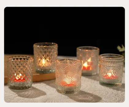 Custom glass candle cup Glass aromatherapy storage cup