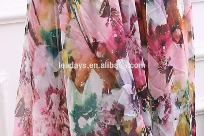 lotus printing high quality lady silk scarf wholesale