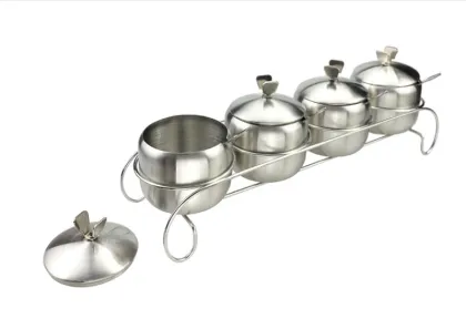 Metal Stainless Steel Seasoning Pot Spice Jar