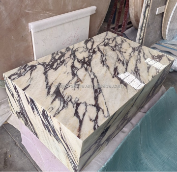 Hot Sale Calacatta Viola Marble Cake Display Pedestal