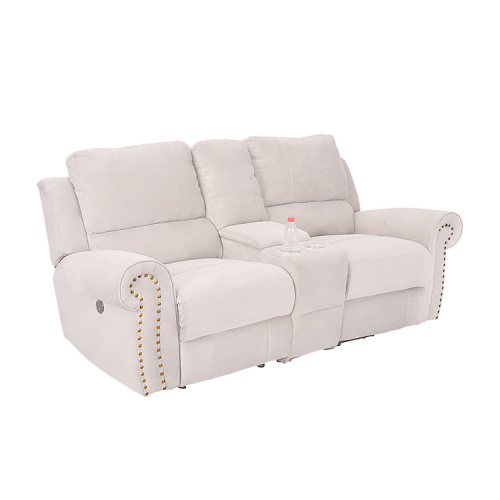 Luxe Classic Home White Custom 2 places Soiseau d&#39;amour électrique Chaises de film Couch Tissu inclinable