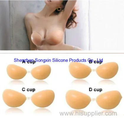 Breast Invisible Silicone Thickening Gather Seamless Underwear Wedding Prom Bra 