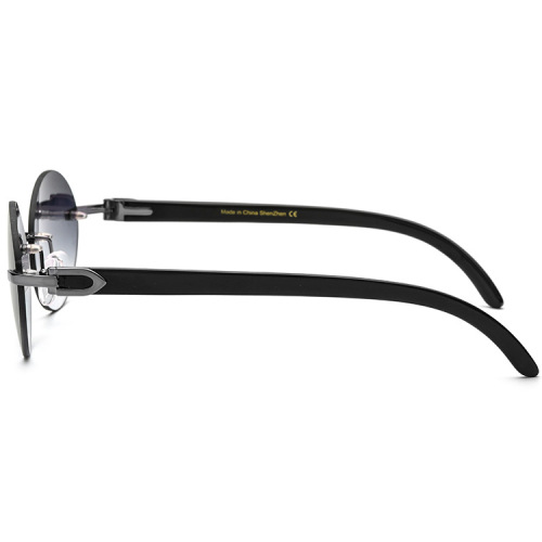 Round Buffalo Horn Sunglasses