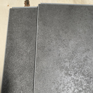 Revêtement de sol en pierre SPC ciment gris foncé imperméable