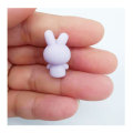 100Pcs/Set Cute Rabbit Bunny Miniatures Ornaments Creative Lovely Rabbit Figurines Cartoon Animal Slime Charms Garden Decoration