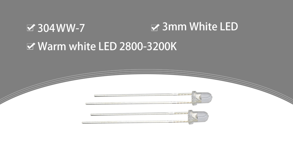 super bright 3mm warm white LED 2800k 3200k 3000k