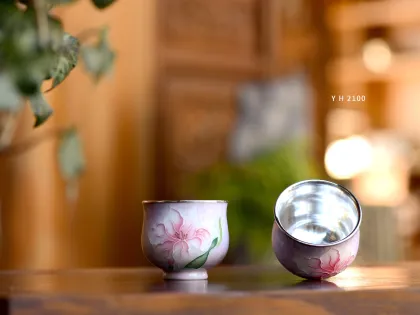 Artisanal Pink Flower Tea Cup for Tea Enthusiasts