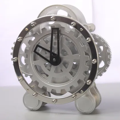 Gear Beside White Table Clocks
