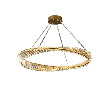 Nordic Minimalist Double Spiral LED Crystal Chandelier for Dining Room
