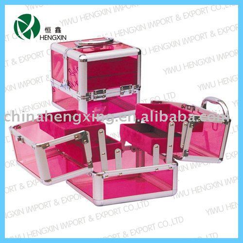 Acrylic box with compartments red box jewelley box