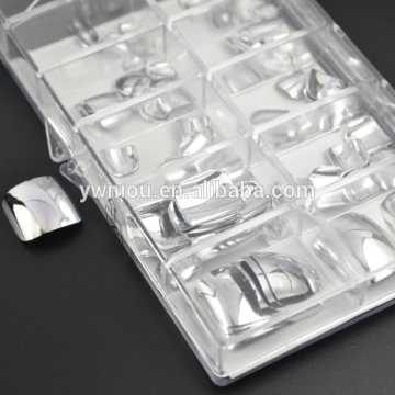 Metallic Colorful Toe Nail Tips Acrylic False Feet Nails